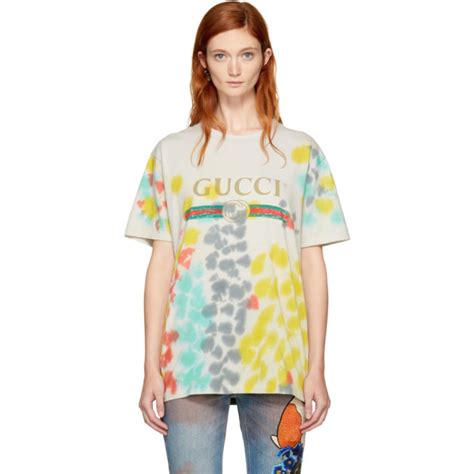 gucci tie dye logo tee|gucci t-shirt logo embroidery.